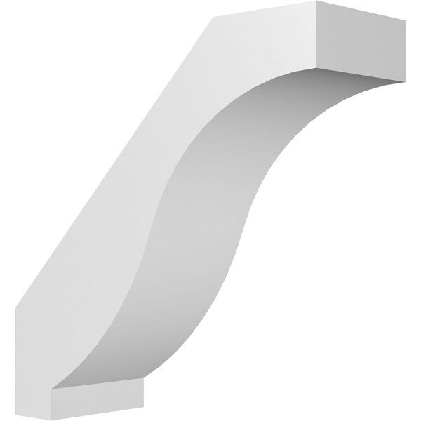 Ekena Millwork 5-in. W x 14-in. D x 14-in. H Baker Architectural Grade PVC Knee Brace BRCP05X14X14BKR - main